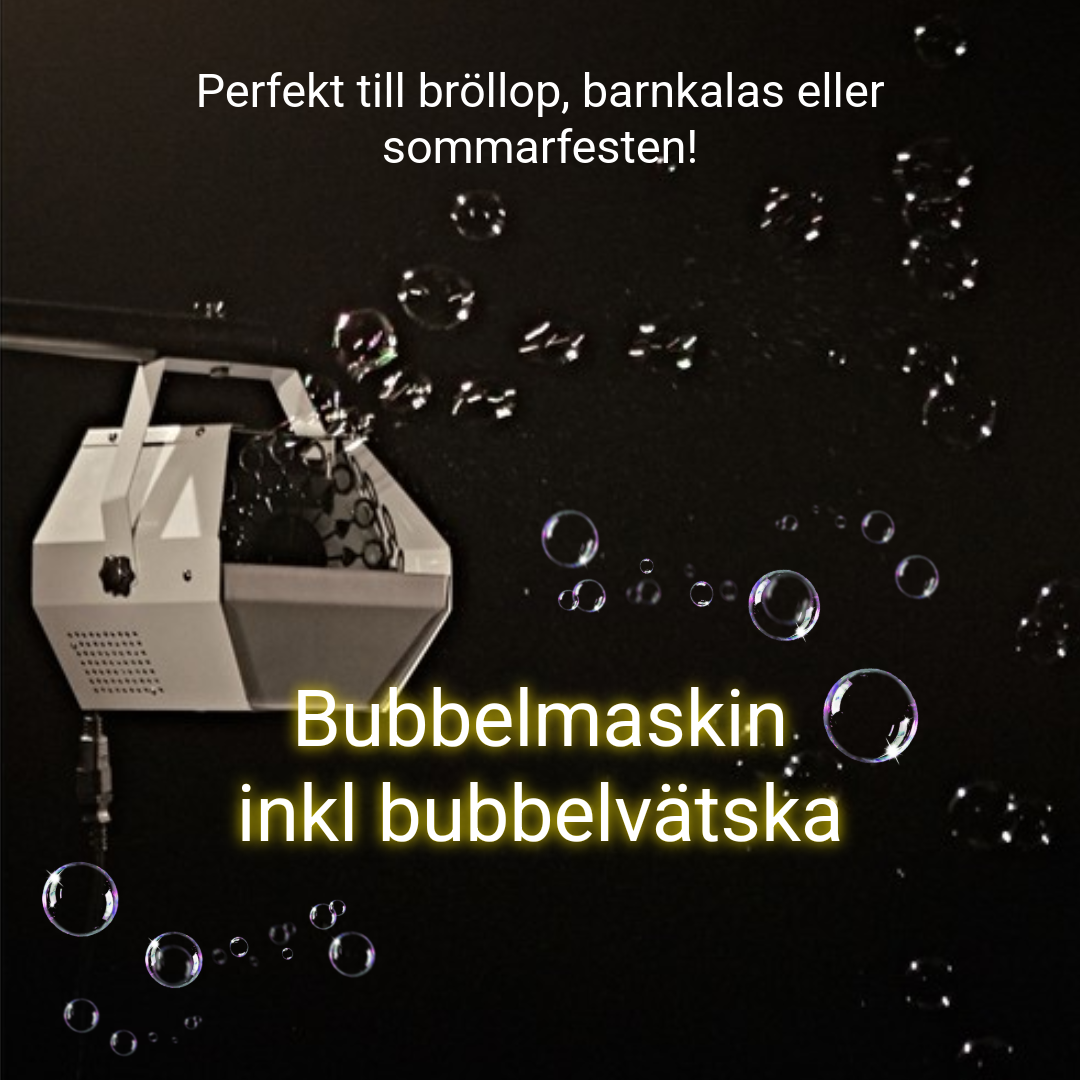 Såpbubbelmaskin inkl. bubbelvätska