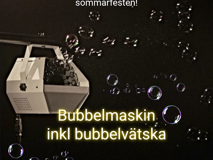 Såpbubbelmaskin inkl. bubbelvätska