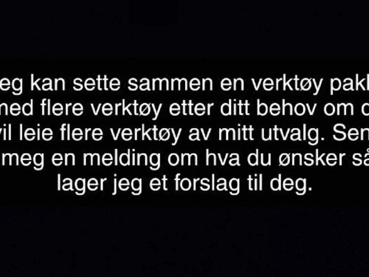 Verktøy pakke etter ditt behov