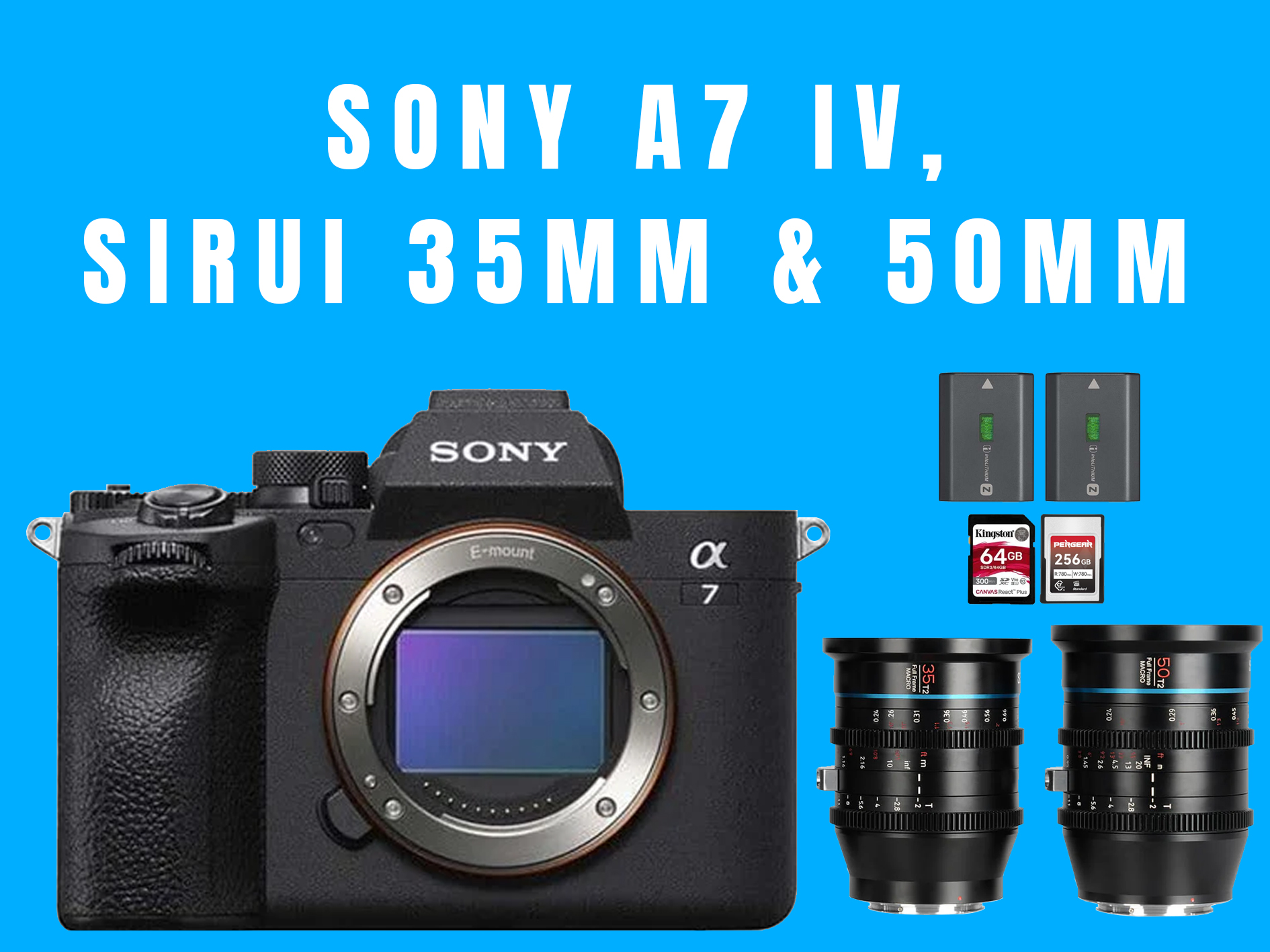 Sony a7 iv sony a74 and sirui jupiter 35mm and 50mm cine lens for pl mount