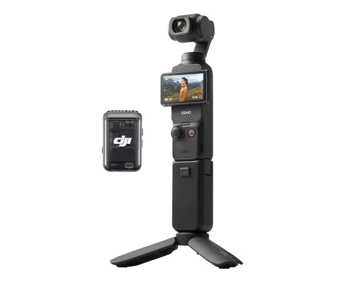 Dji osmo pocket 3 creator combo, vlogging camera with 1” cmos & 4k/120fps video