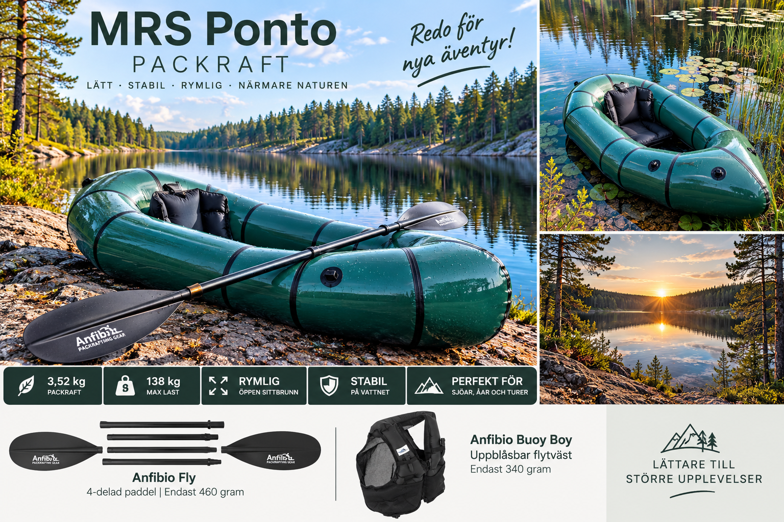 Mrs ponto – solopackraft med hög lastförmåga