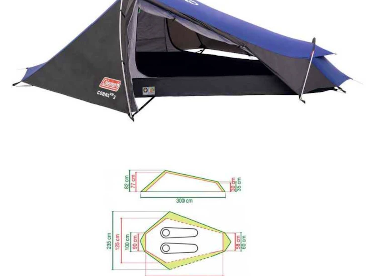 Tält, tvåmannatält, coleman cobra 2