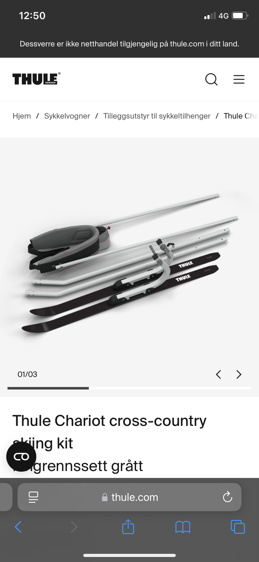 Thule chariot ski kit