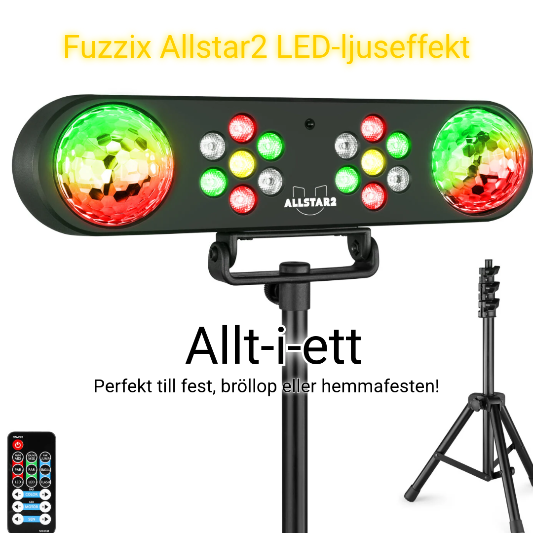 Ljuseffekt led med stativ - fuzzix allstar2. festljus