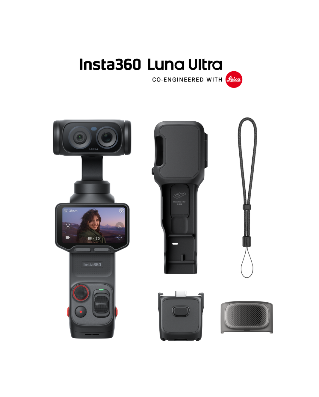 Insta360 luna ultra  8k leica dual-lens gimbal camera
