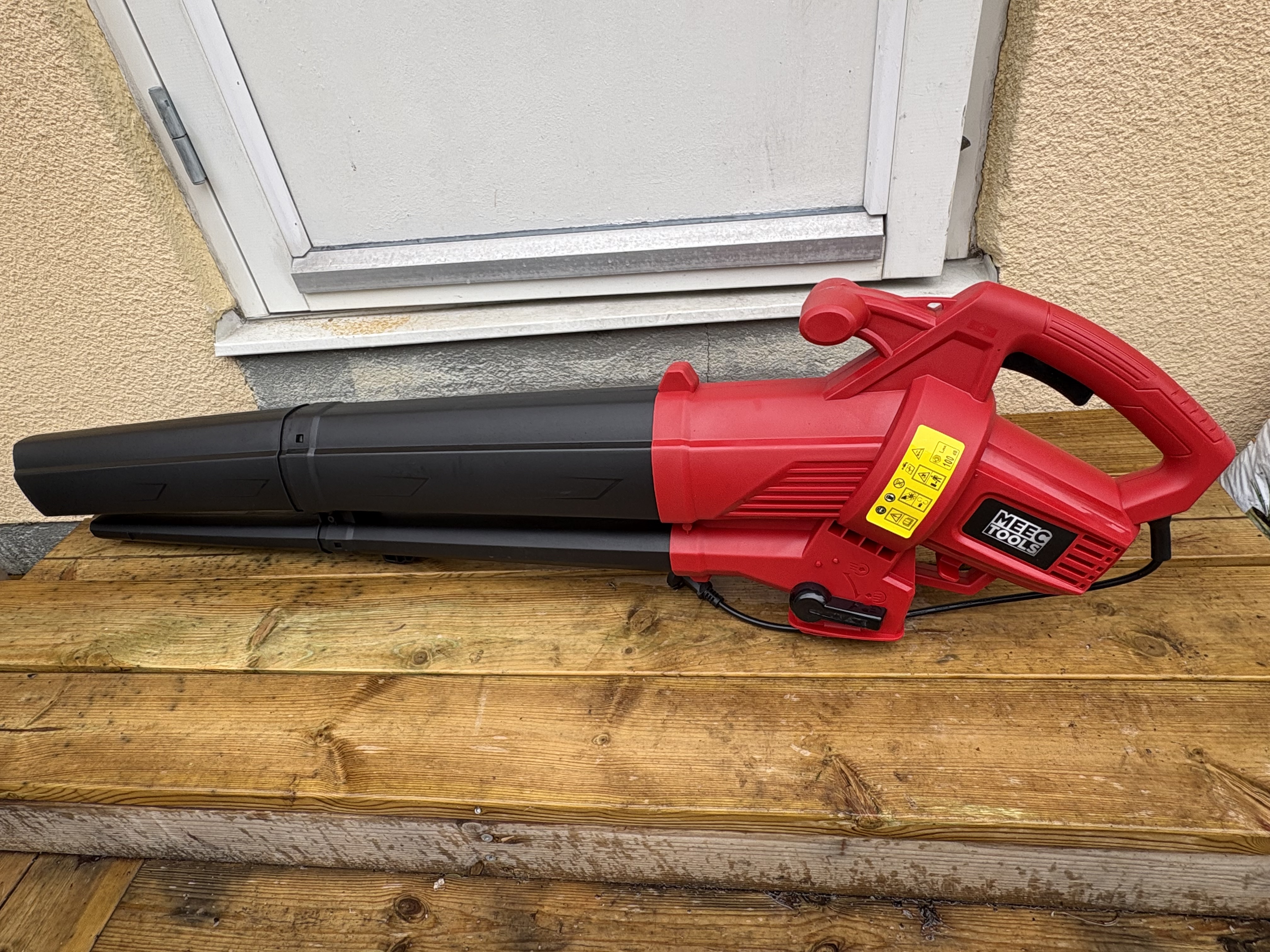 Lövblås/sug med axelrem och uppsamlare