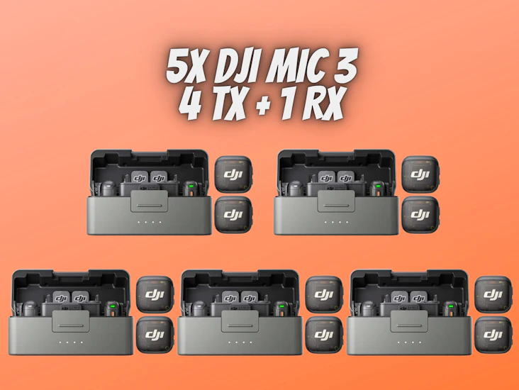 5x dji mic 3 (4 tx + 1 rx + charging case)