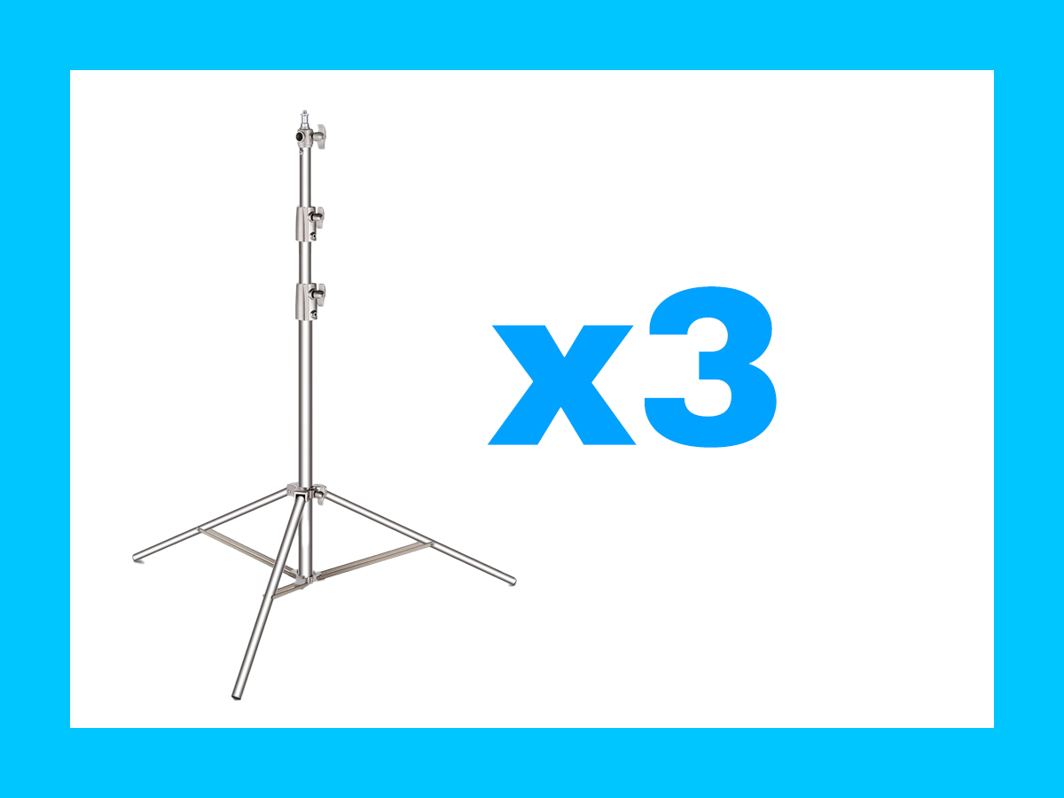 Neewer stainless steel heavy duty light stand 260cm x3