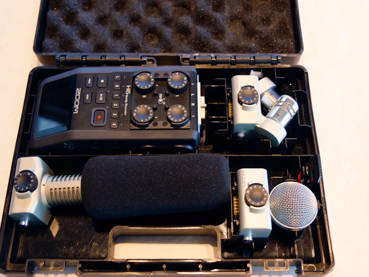 Zoom h6 med 3 type mikker
