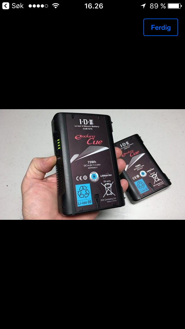 Idx v-mount battery