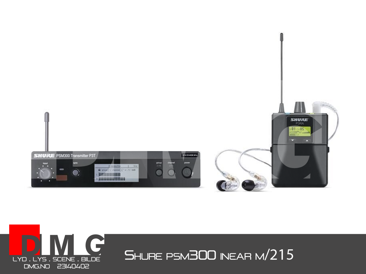 In-ear shure psm300 profesjonelt utstyr