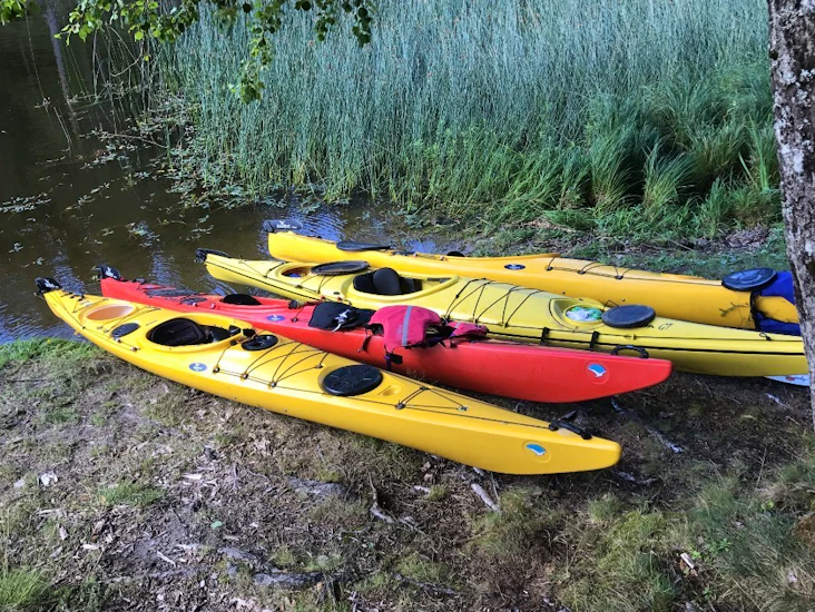 Kajakker med utstyr