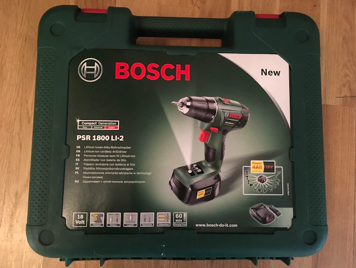 Batteridrill: bosch psr-1800 li-2
